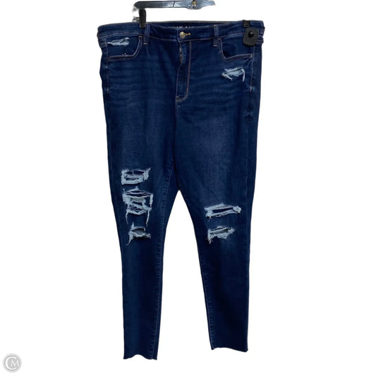 Jeans Skinny By American Eagle In Blue, Size: 18