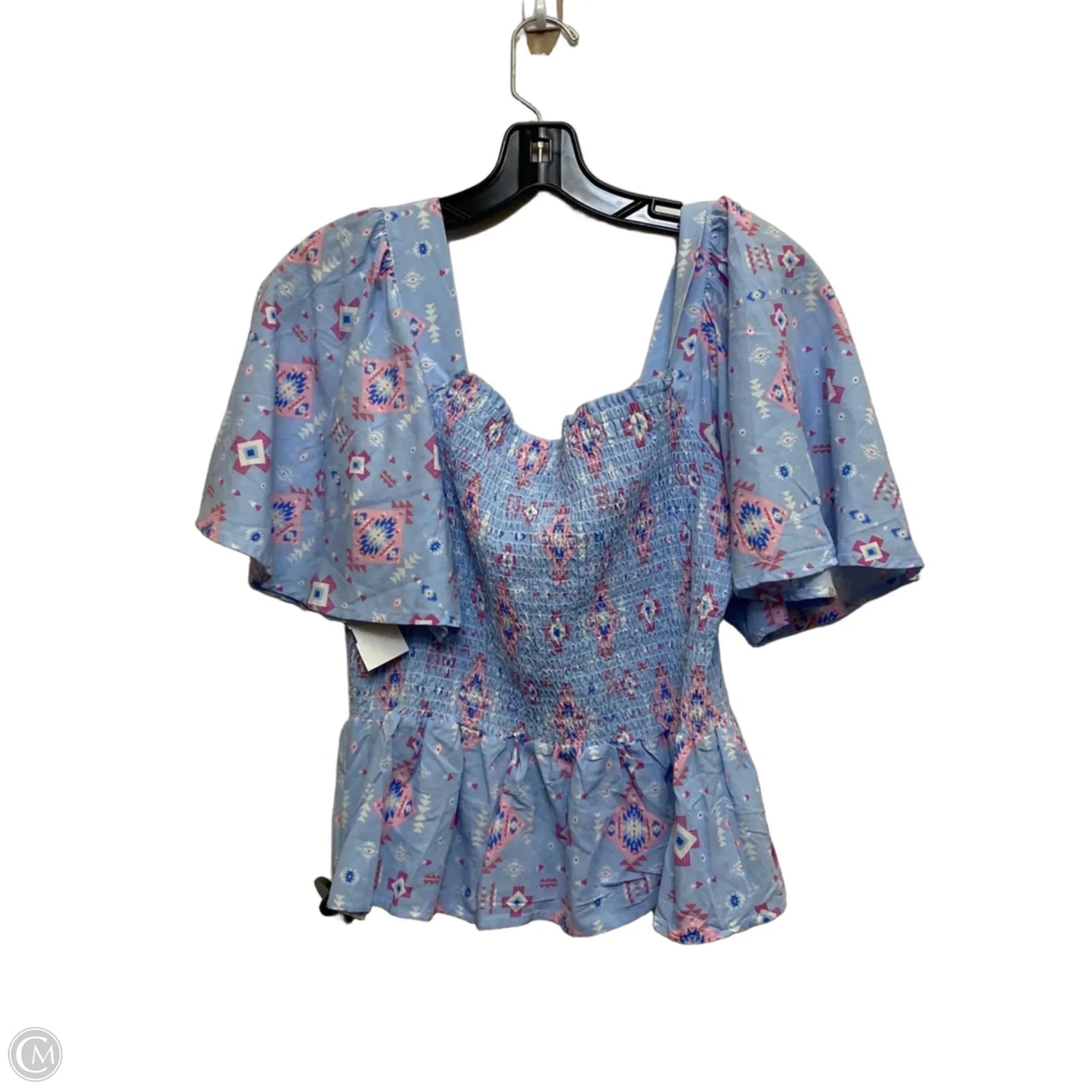 Top Short Sleeve By Simply Southern In Purple, Size: M