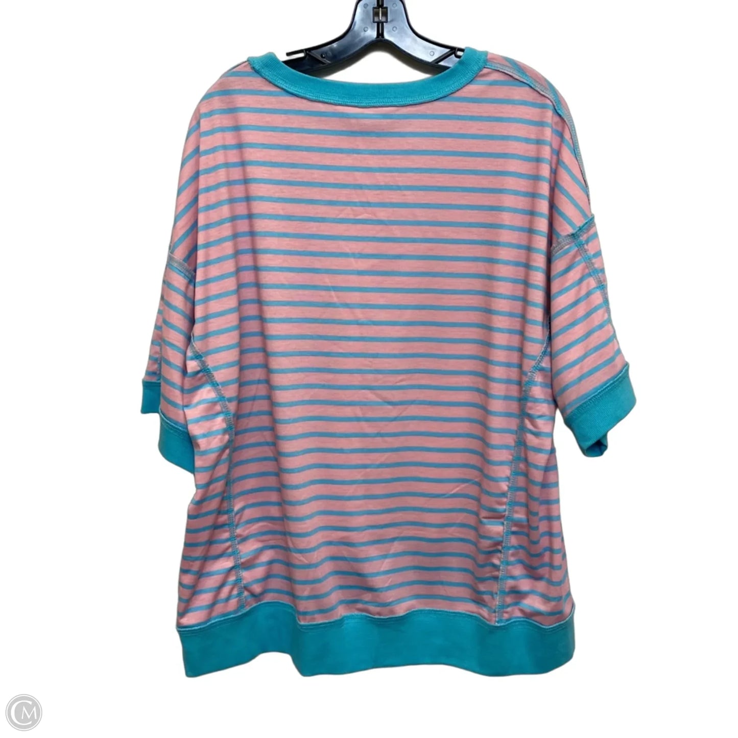 Top Short Sleeve By Cmf In Blue, Size: L