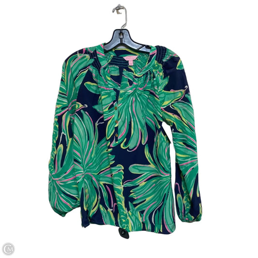 Top Long Sleeve Designer By Lilly Pulitzer In Green, Size: S