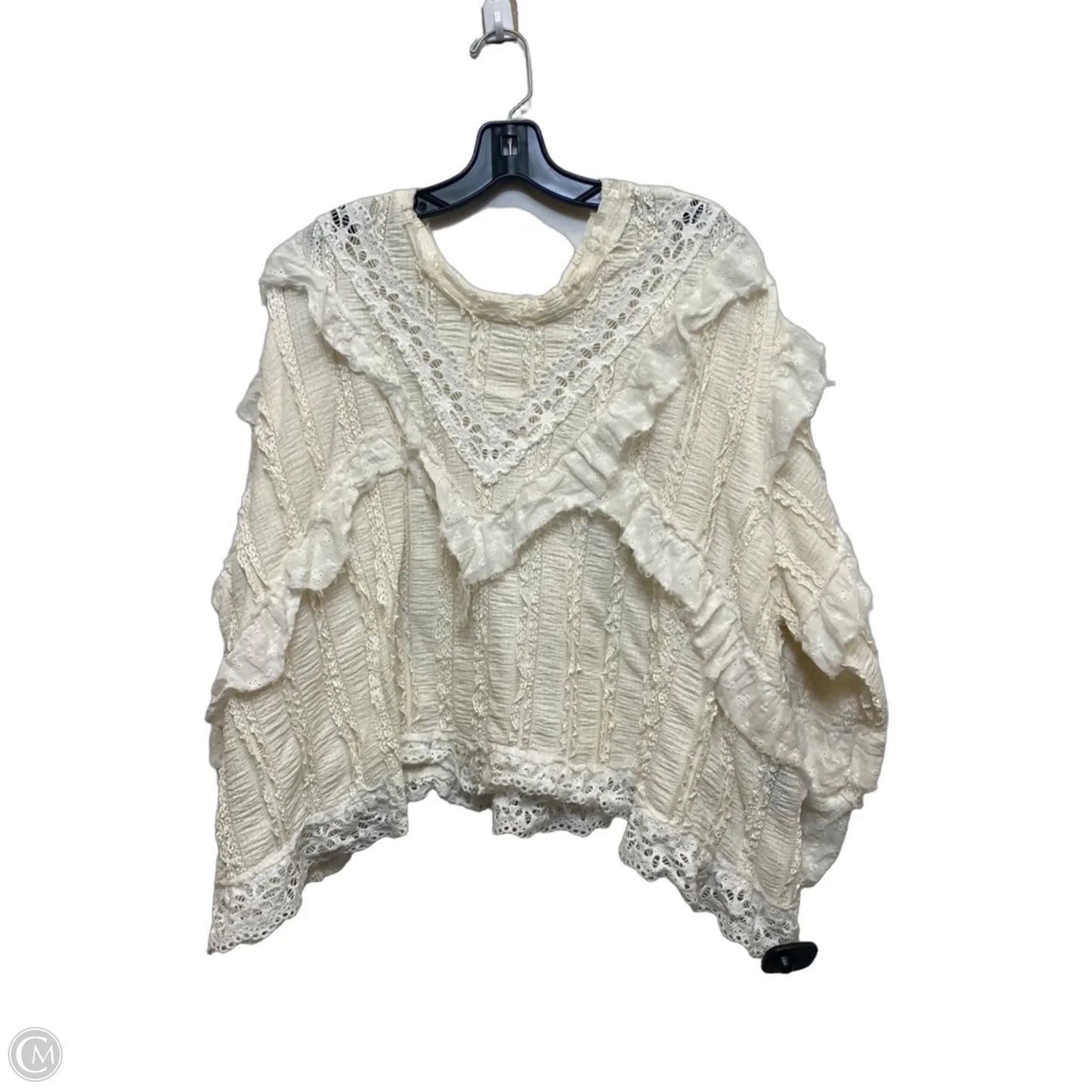 Top Long Sleeve By Pol In Cream, Size: M