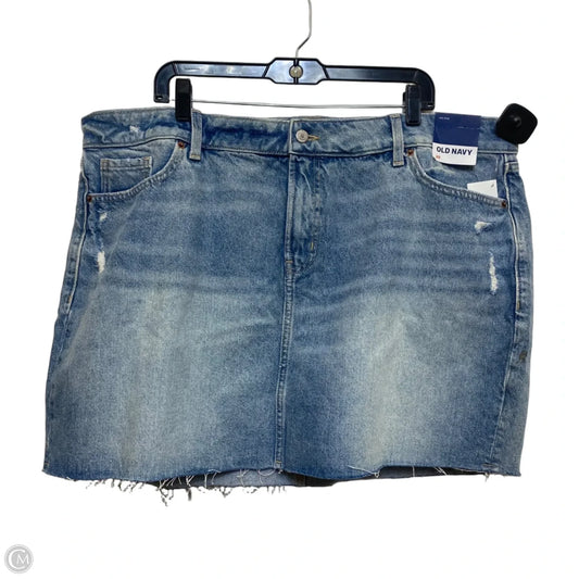 Skirt Mini & Short By Old Navy In Blue Denim, Size: 20