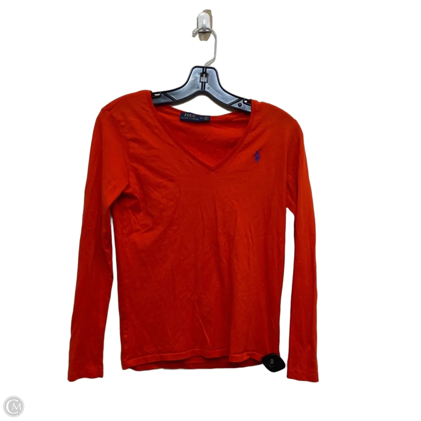 Top Long Sleeve By Polo Ralph Lauren In Orange, Size: S