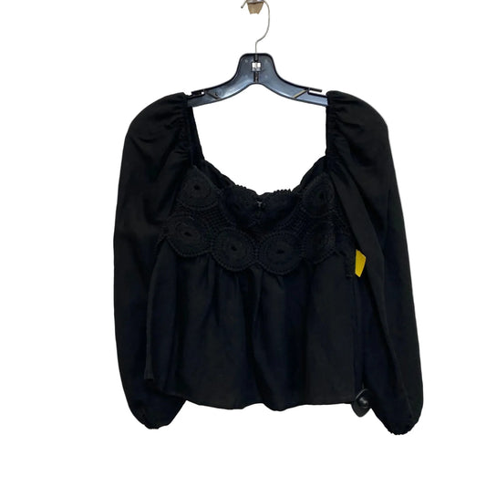 Top Long Sleeve By Anthropologie In Black, Size: S