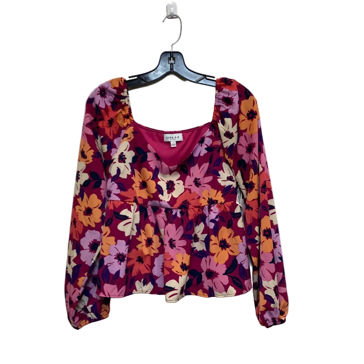 Top Long Sleeve By Gilli In Pink, Size: S