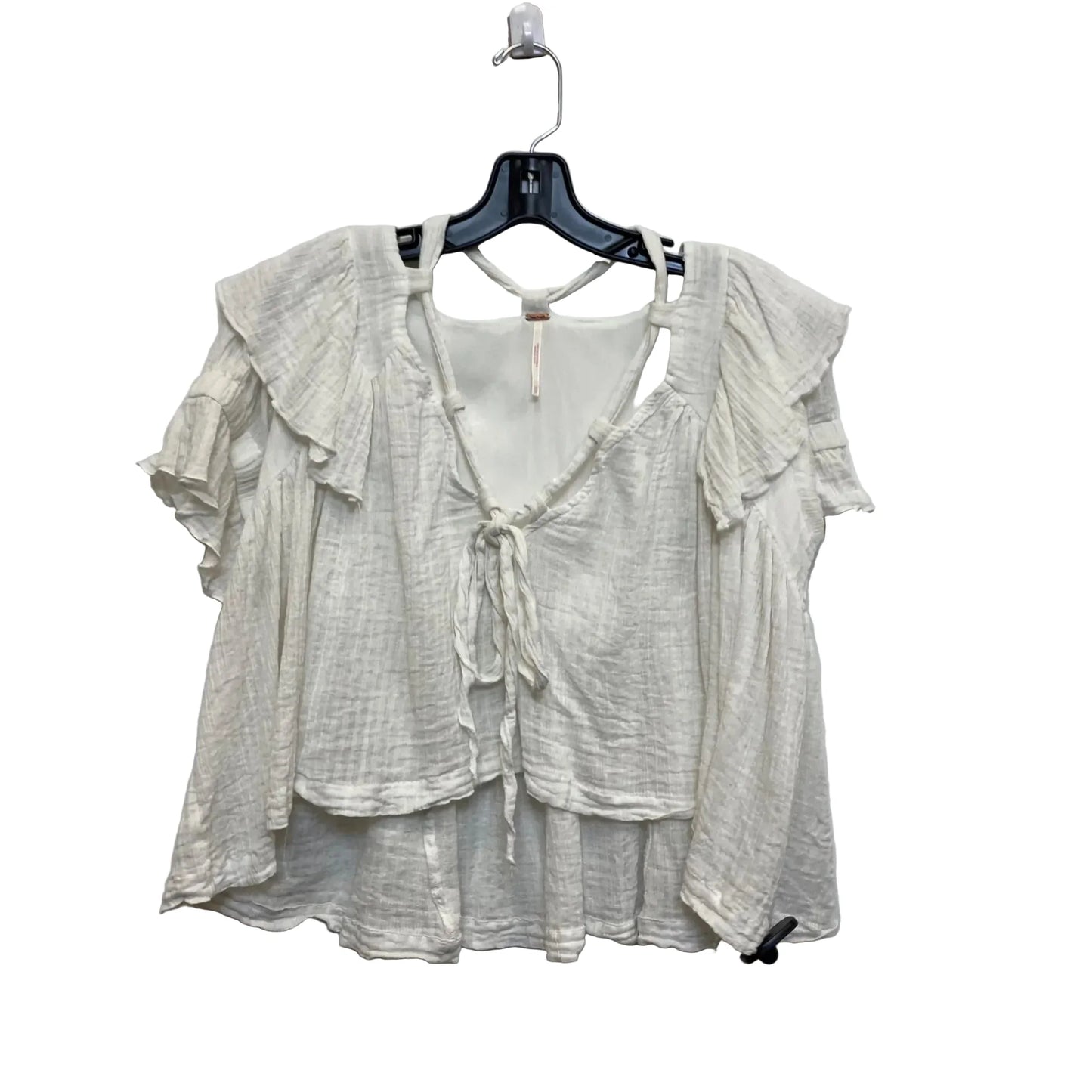 Top Short Sleeve By Free People In White, Size: Xs