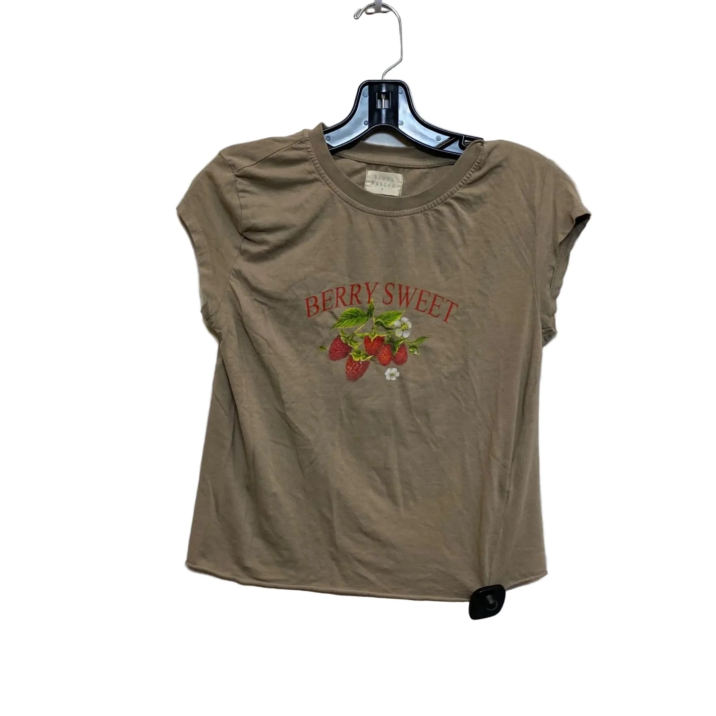 Top Short Sleeve By Urban Nations In Tan, Size: S