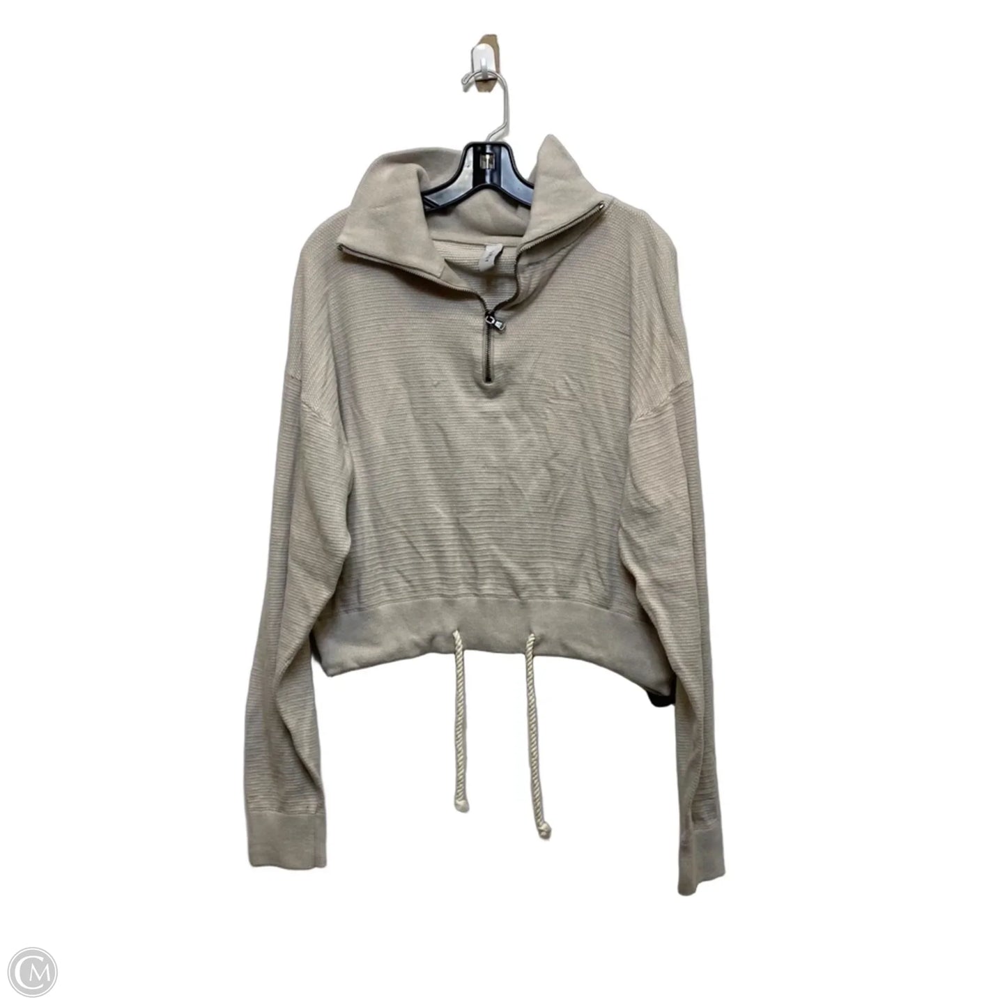 Sweatshirt Collar By Varley In Cream, Size: M