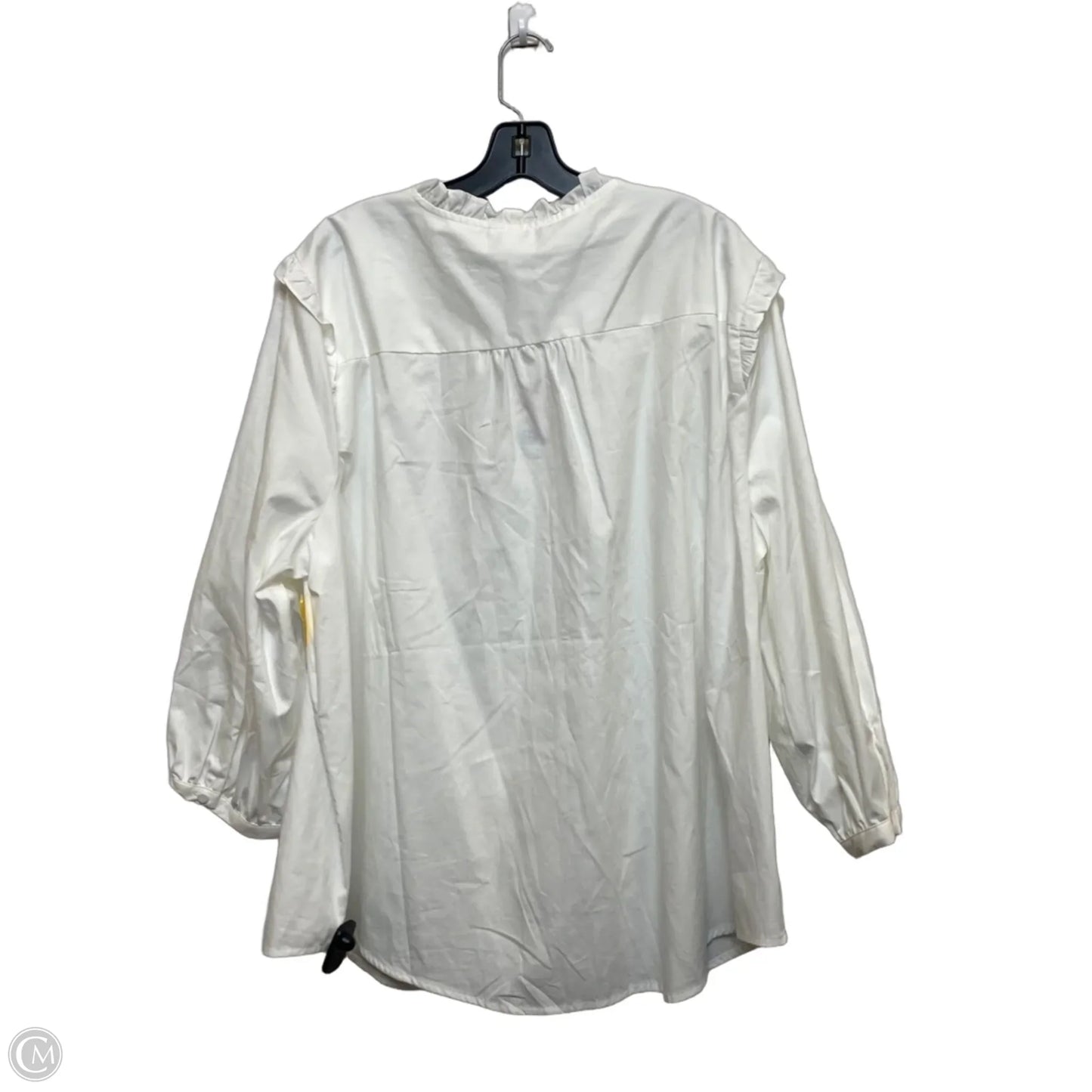 Top Long Sleeve By Lc Lauren Conrad In White, Size: 3x