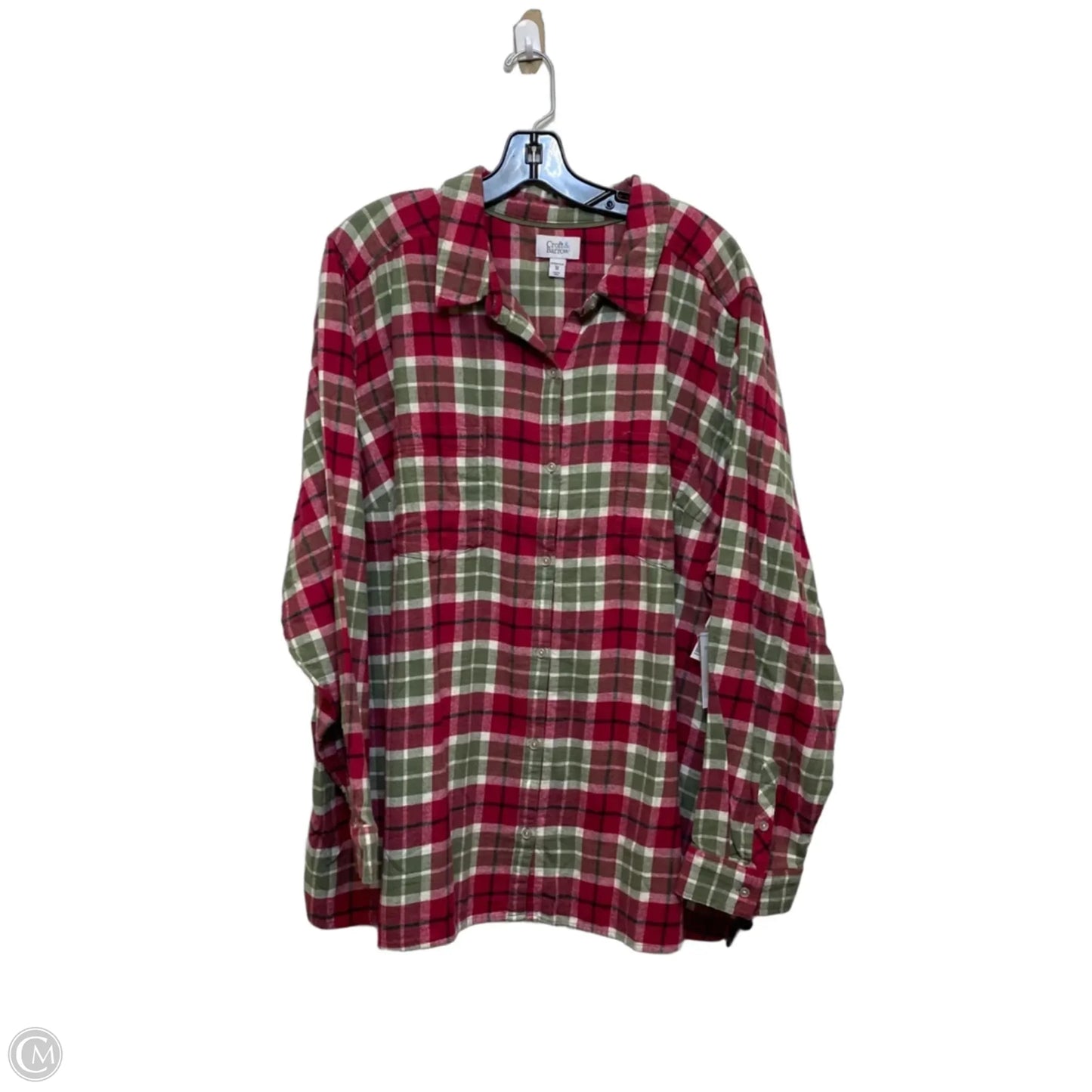Top Long Sleeve By Croft And Barrow In Pink, Size: 3x