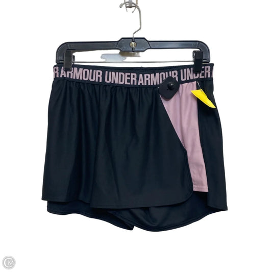 Athletic Shorts By Under Armour In Black & Pink, Size: Xl