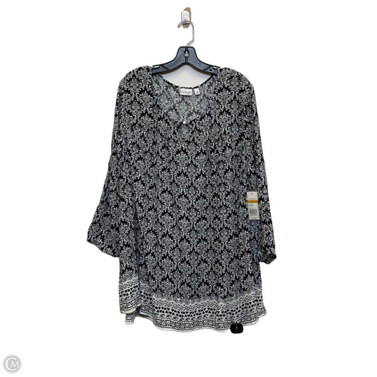 Top Long Sleeve By Kim Rogers In Blue, Size: 3x