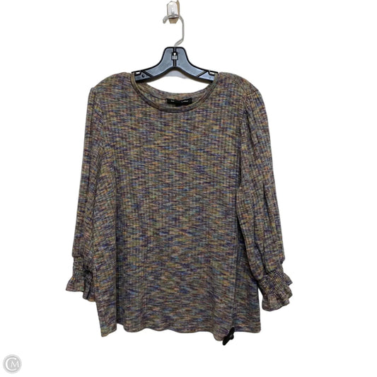 Top Long Sleeve By Zac And Rachel In Multi-colored, Size: 1x