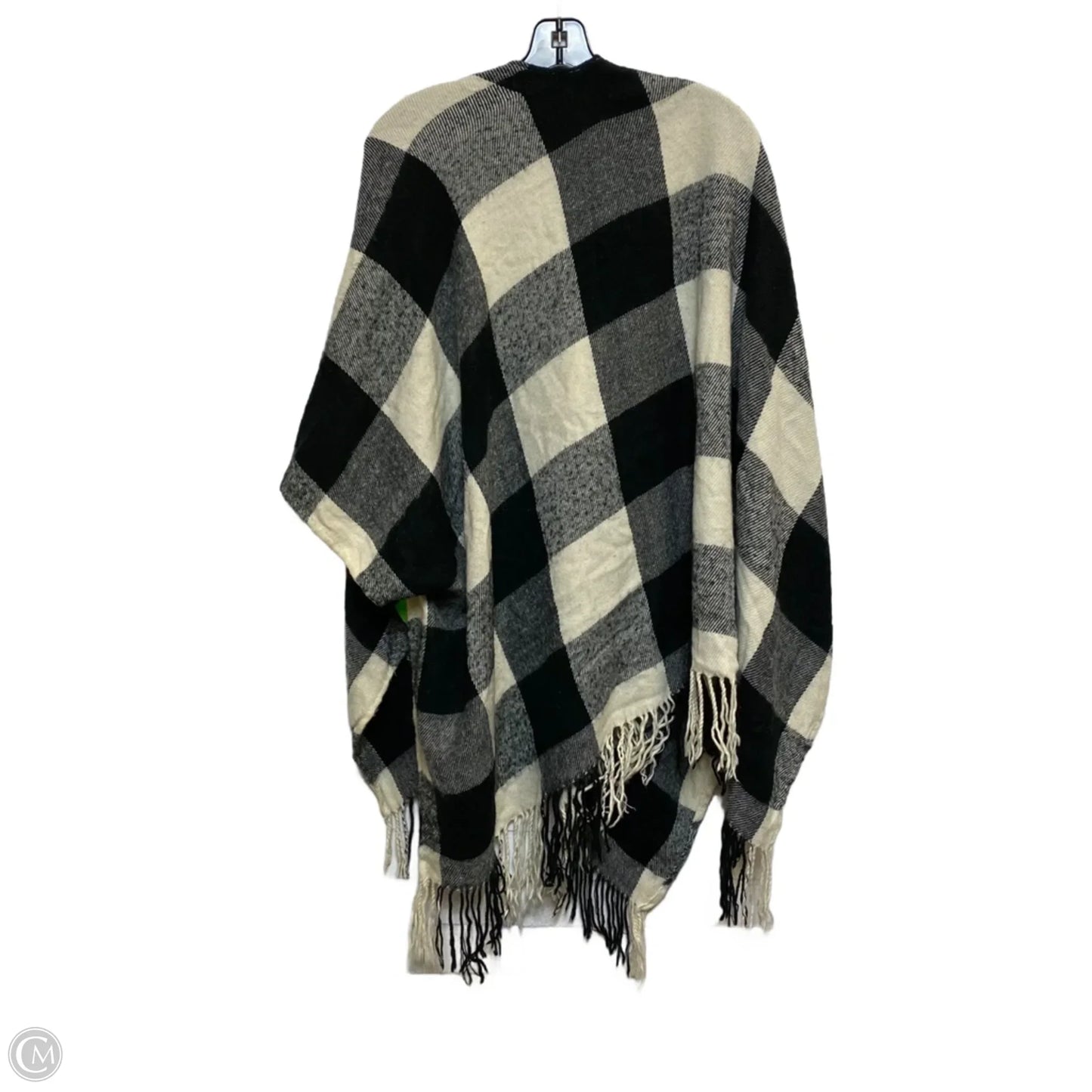 Shawl By Clothes Mentor In Black & White, Size: Osfm