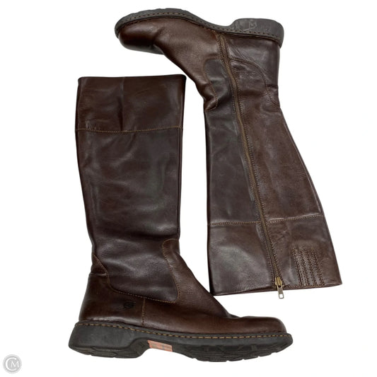 Boots Knee Flats By Born In Brown, Size: 11