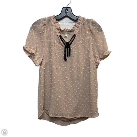 Top Short Sleeve By Monteau In Pink, Size: L