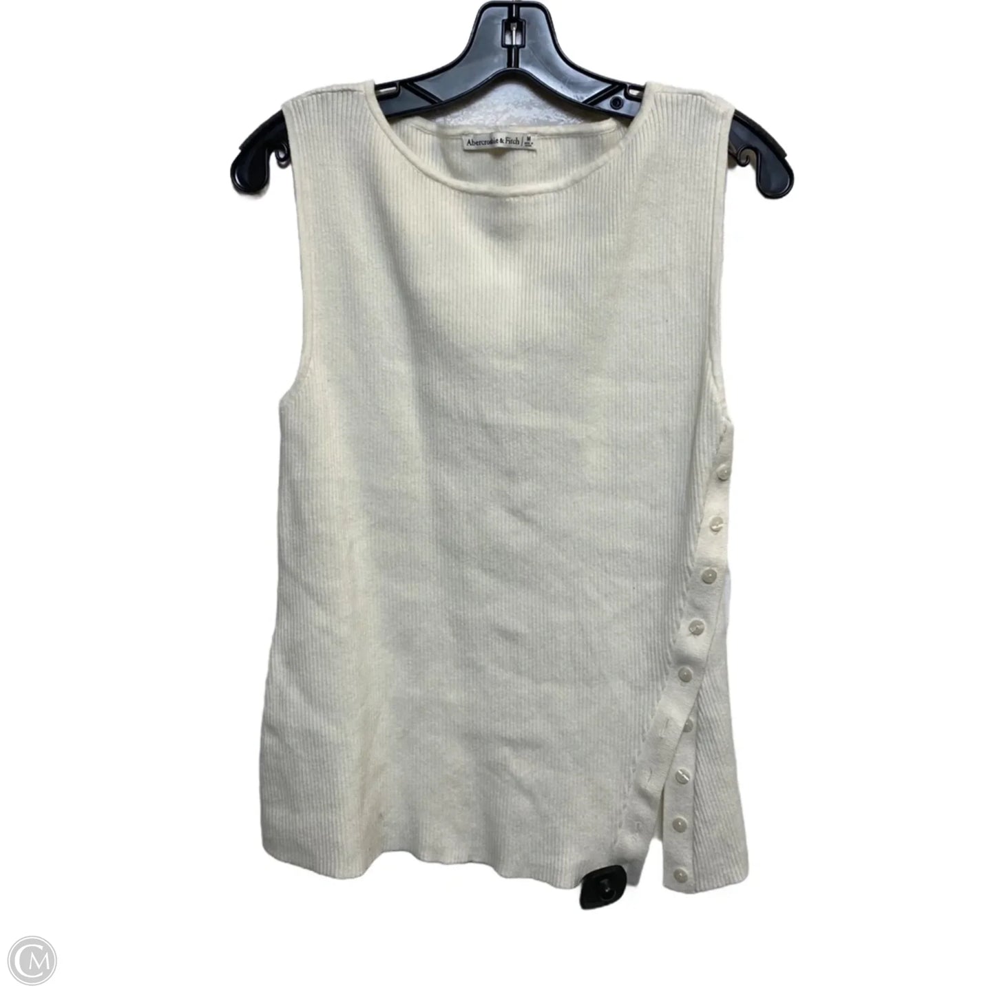 Top Sleeveless By Abercrombie And Fitch In Cream, Size: M