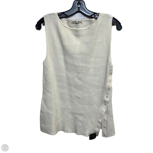 Top Sleeveless By Abercrombie And Fitch In Cream, Size: M