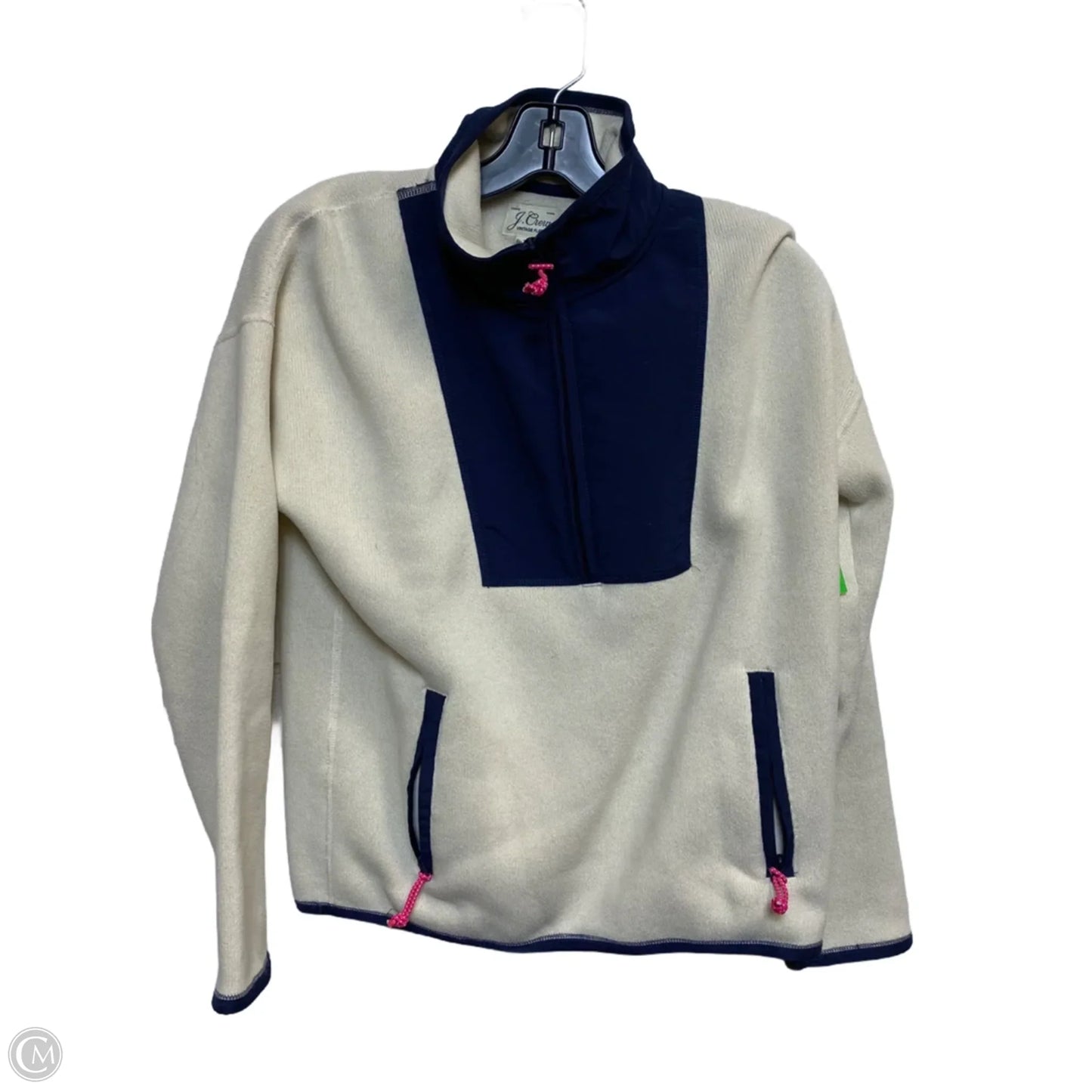 Sweatshirt Collar By J. Crew In Blue & Cream, Size: Xs