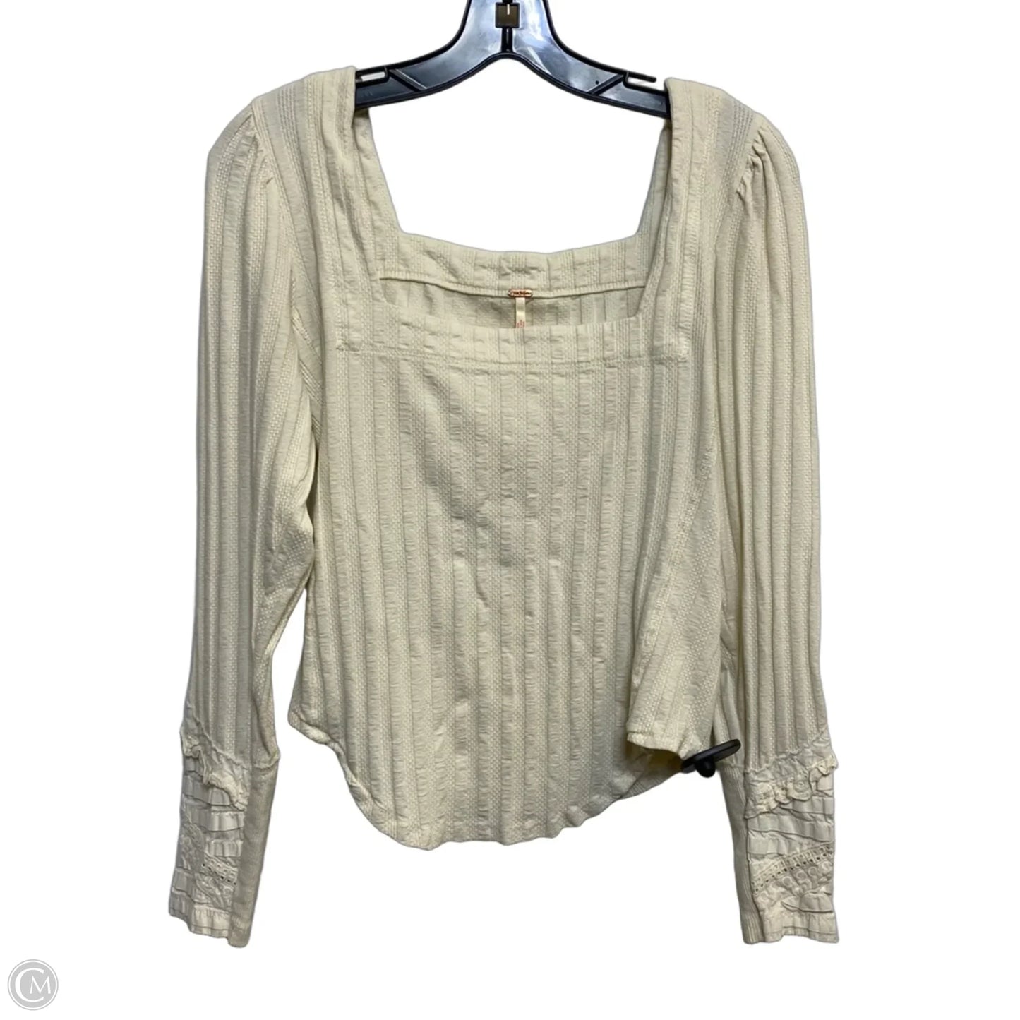 Top Long Sleeve By Free People In Cream, Size: L