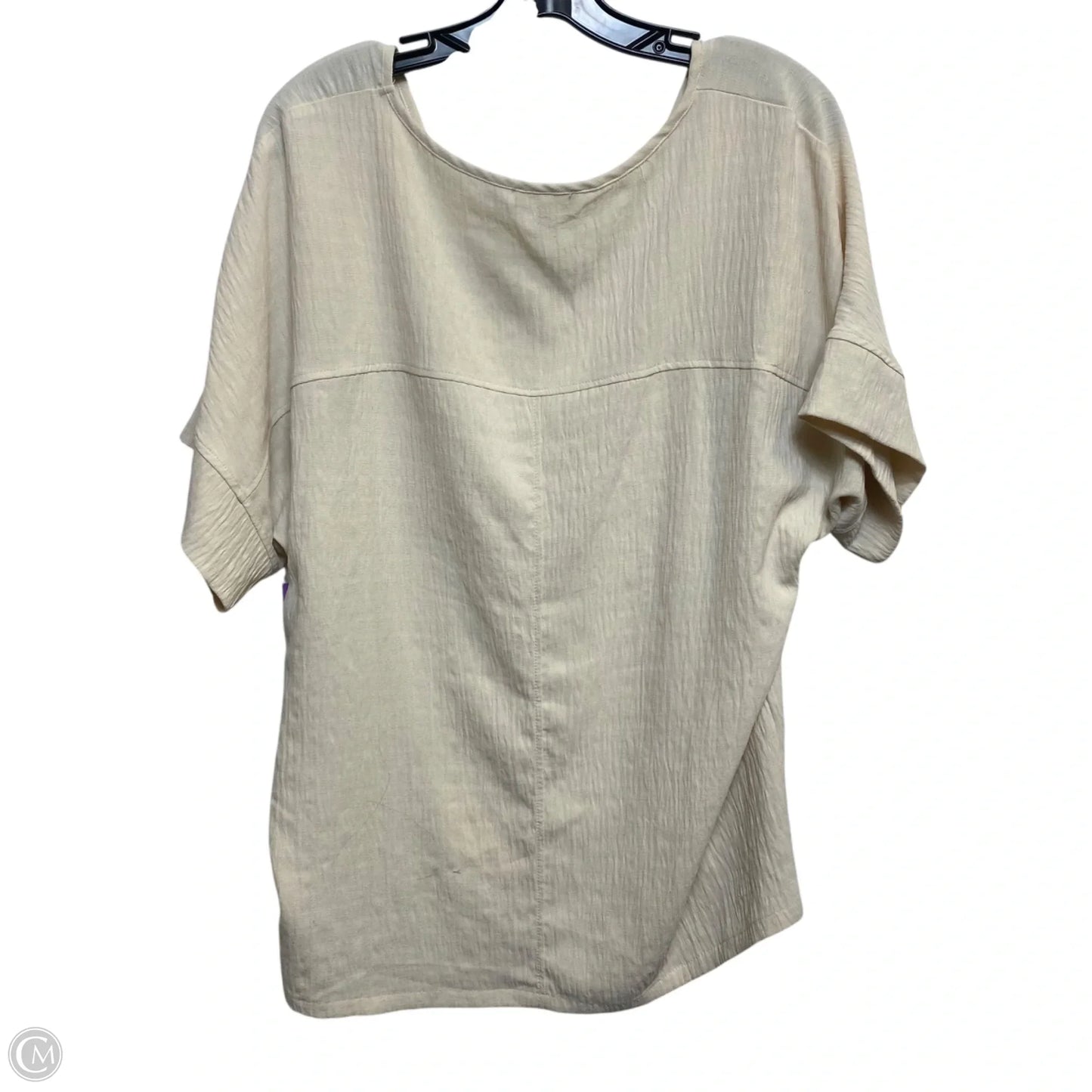 Top Short Sleeve By La Miel In Tan, Size: M