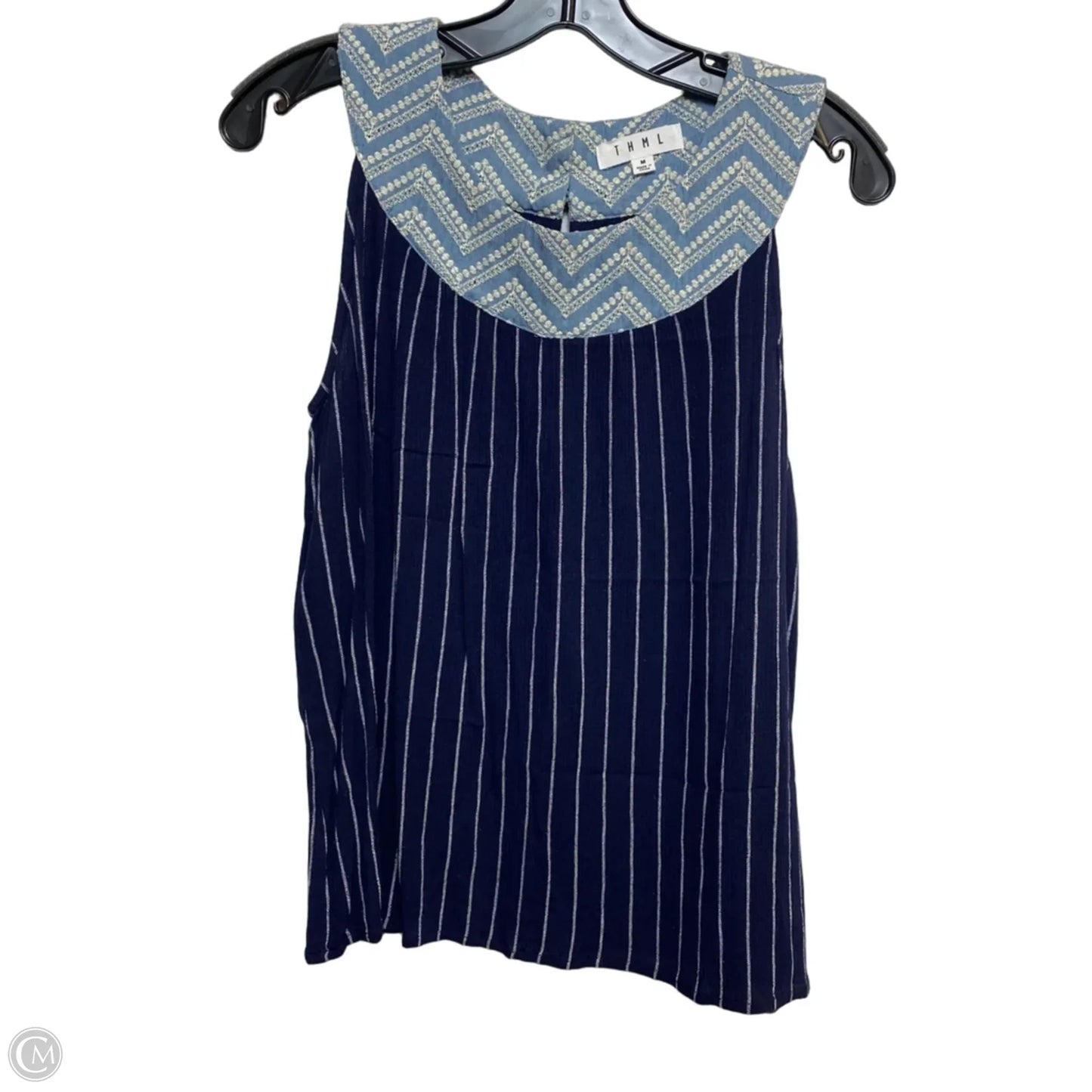 Top Sleeveless By Thml In Blue, Size: M