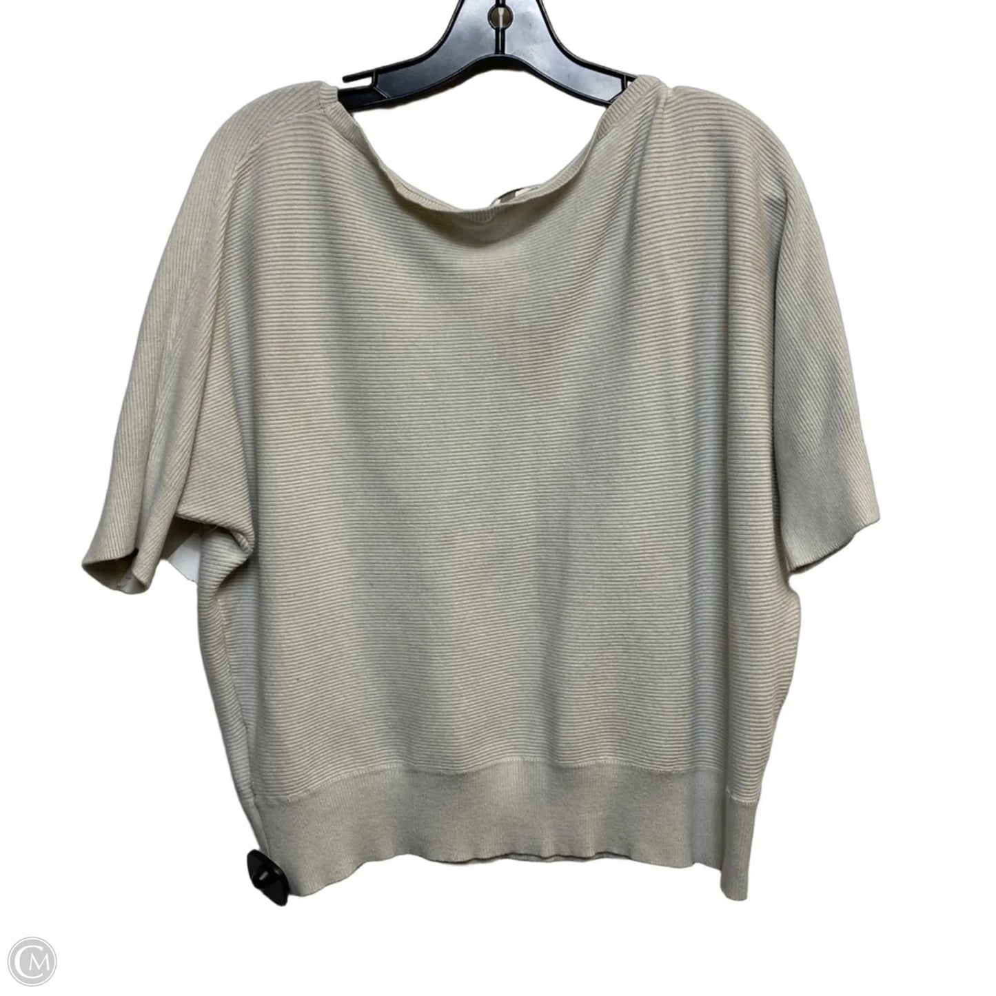 Top Short Sleeve By Vila Milano In Cream, Size: Xl