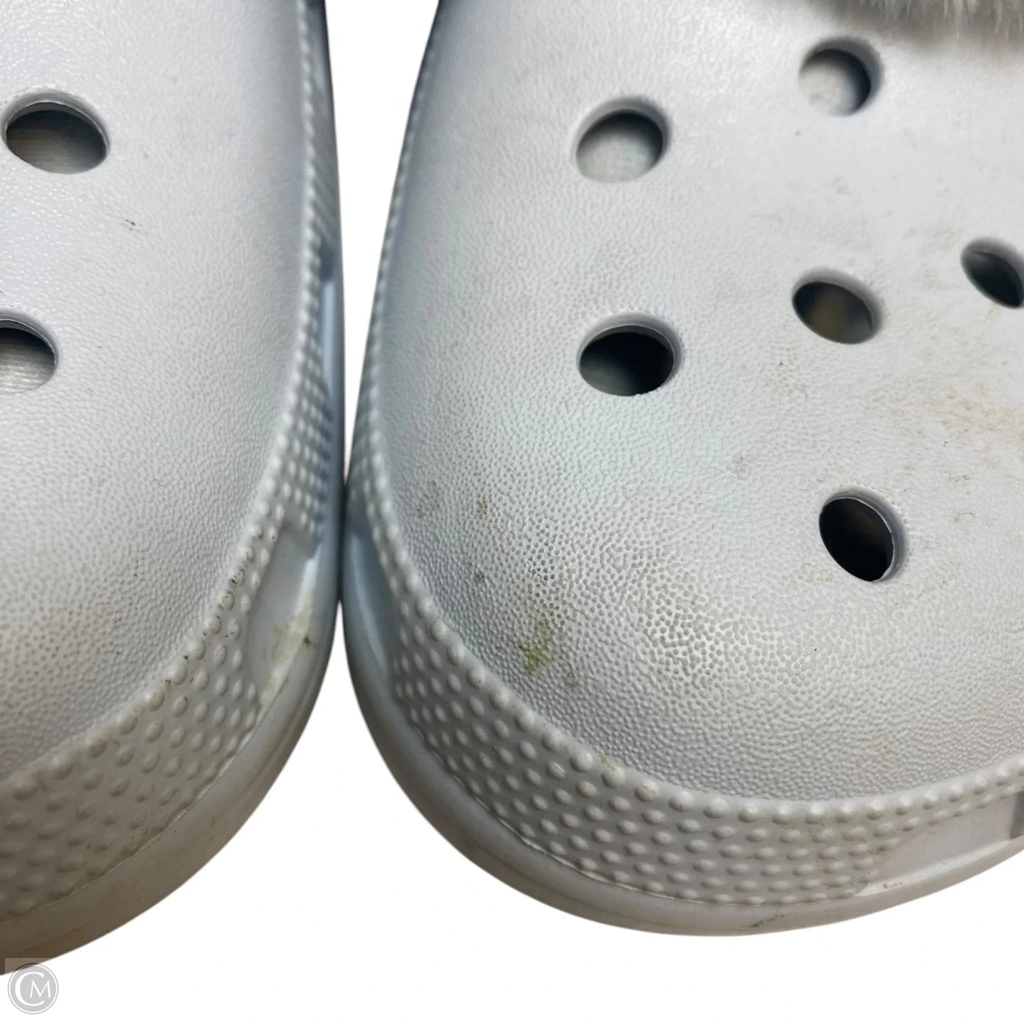 Shoes Flats By Crocs In Blue, Size: 10