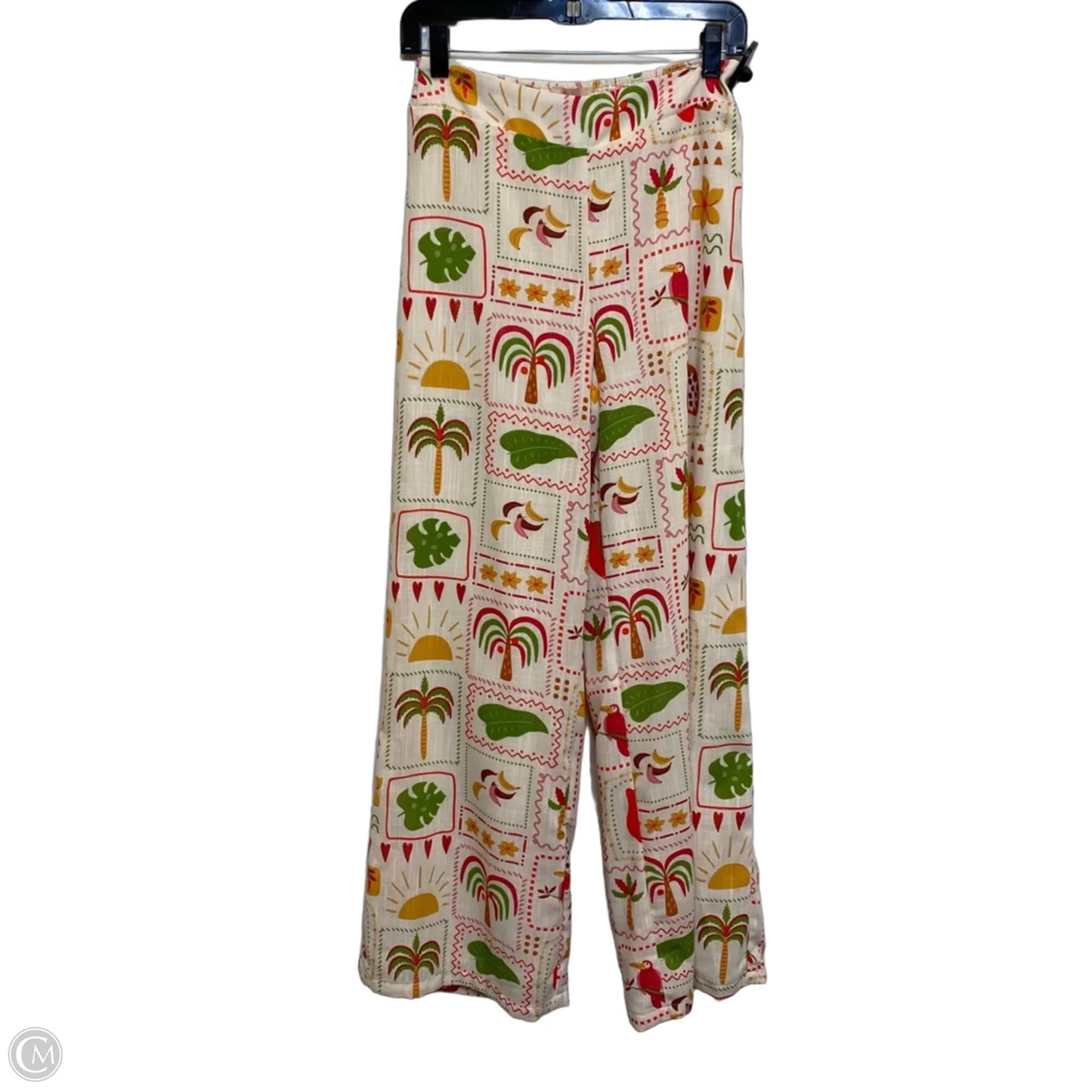 Pants Other By Evolutionary In Cream & Pink, Size: M