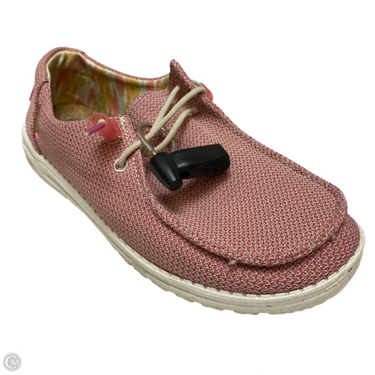 Shoes Flats By Hey Dude In Red, Size: 9