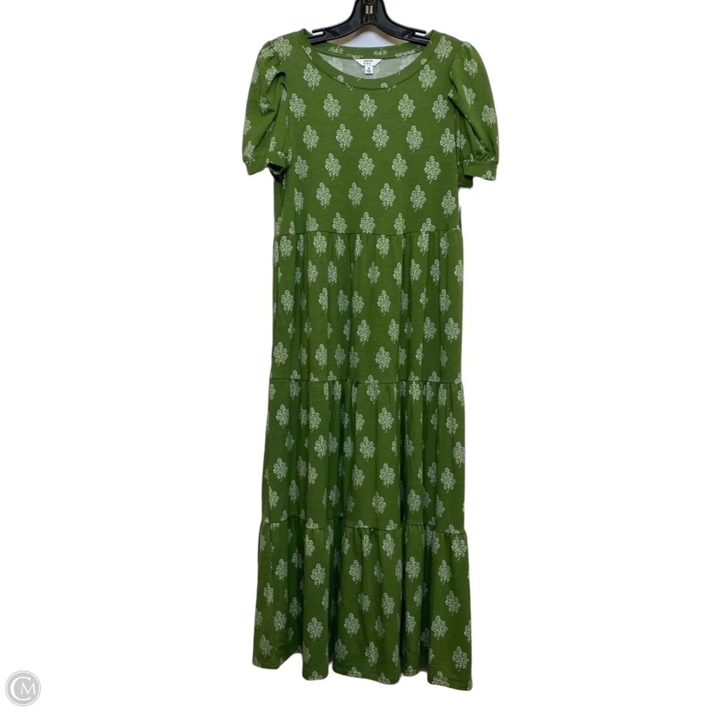 Dress Casual Maxi By Crown And Ivy In Green & White, Size: M