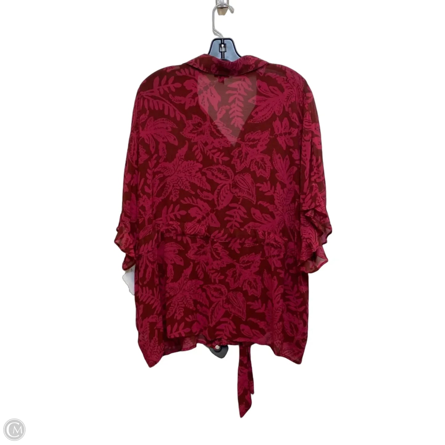 Top Short Sleeve By Torrid In Brown & Pink, Size: L