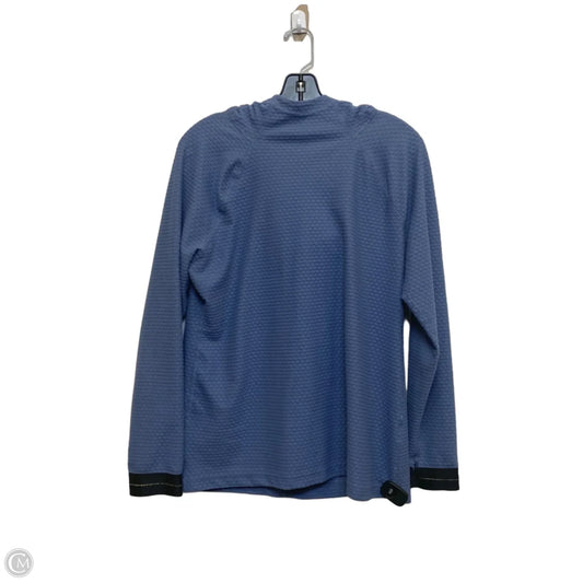 Athletic Top Long Sleeve Hoodie By Nike In Blue, Size: L