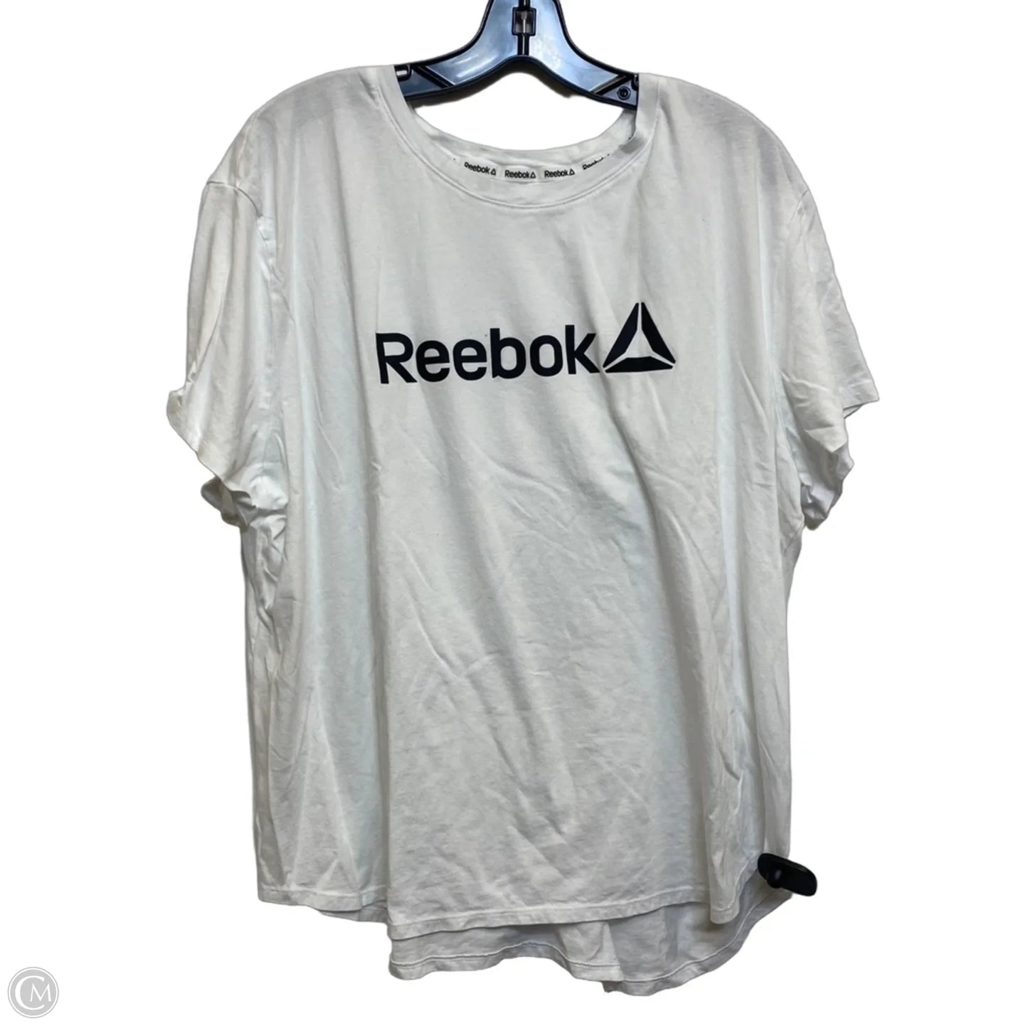 Top Short Sleeve By Reebok In White, Size: 2x