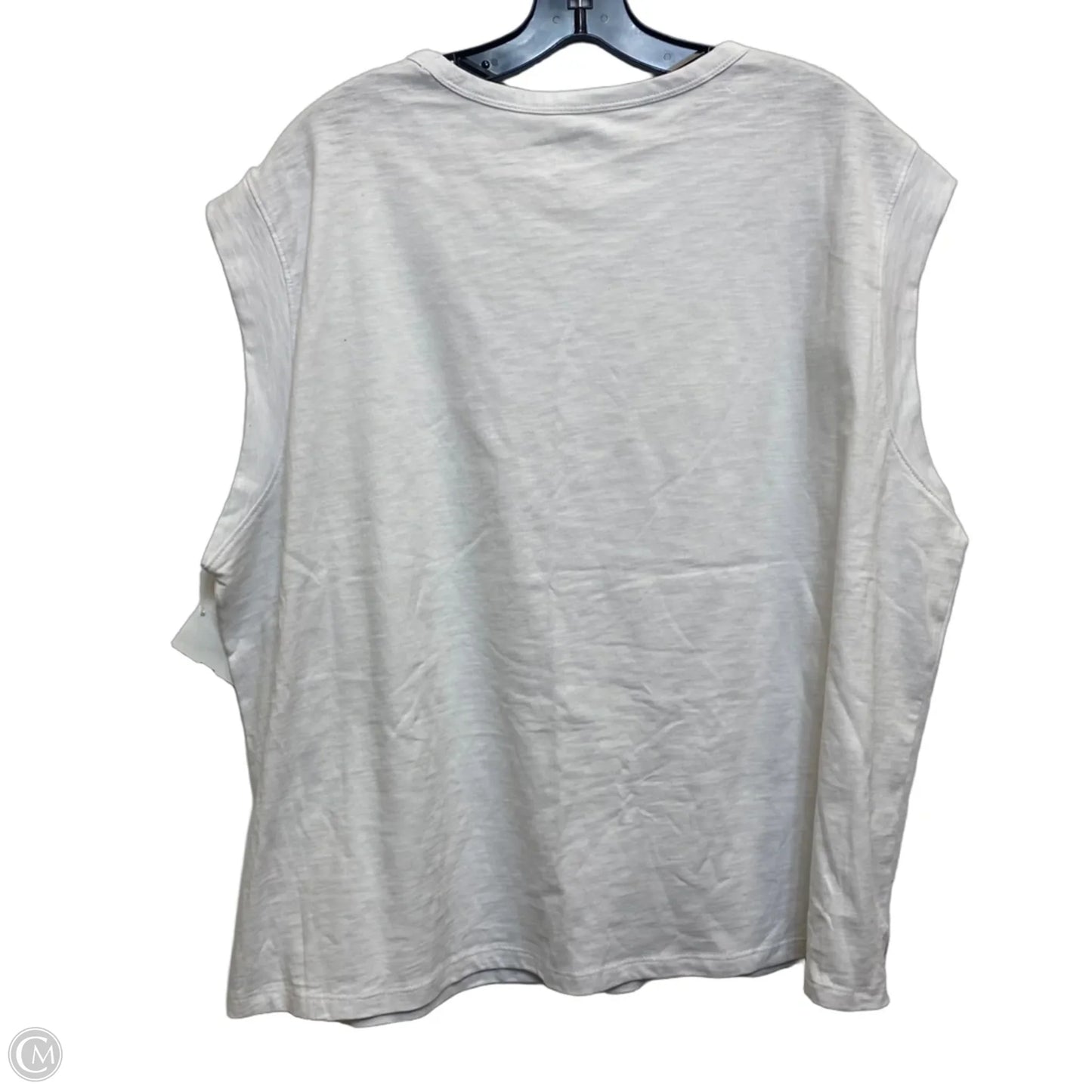 Top Sleeveless By Time And Tru In White, Size: 2x