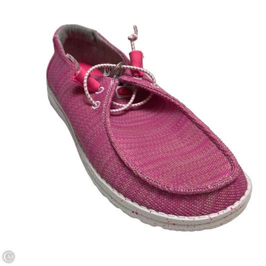 Shoes Flats By Hey Dude In Pink, Size: 10