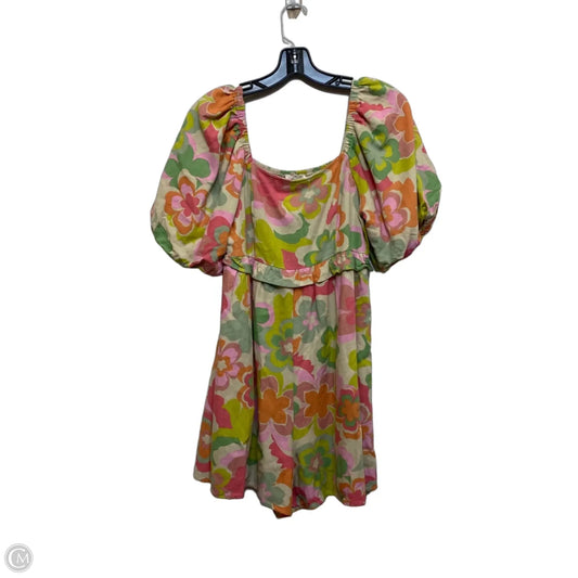 Romper By Oddi In Green & Pink, Size: S