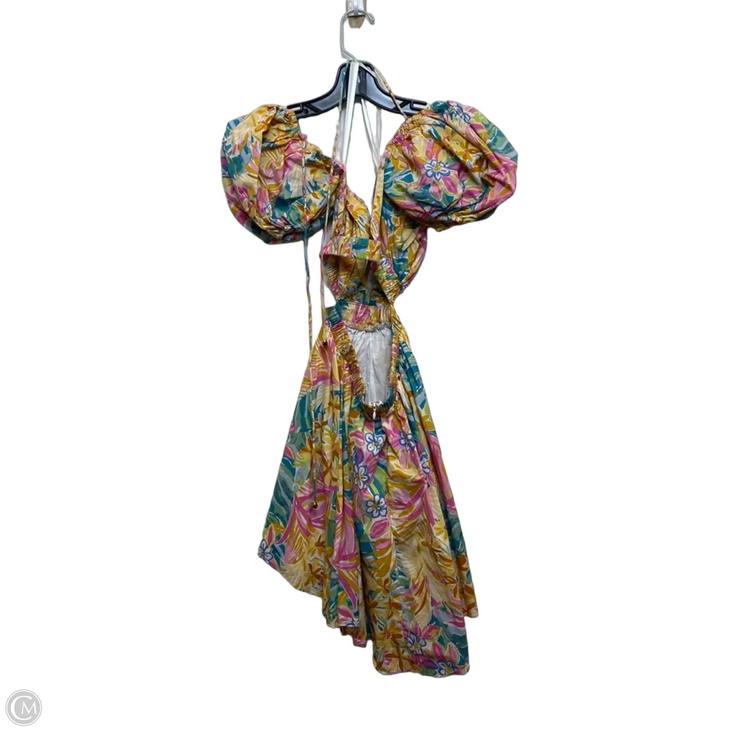 Dress Casual Short By Hello Molly In Green & Yellow, Size: Xs