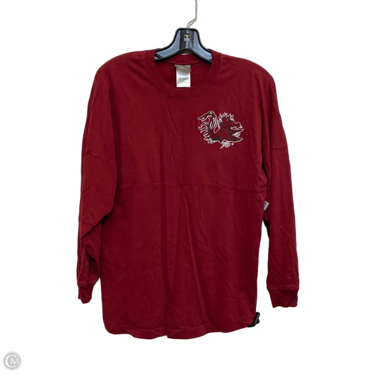 Top Long Sleeve By Knights Apparel In Red, Size: S