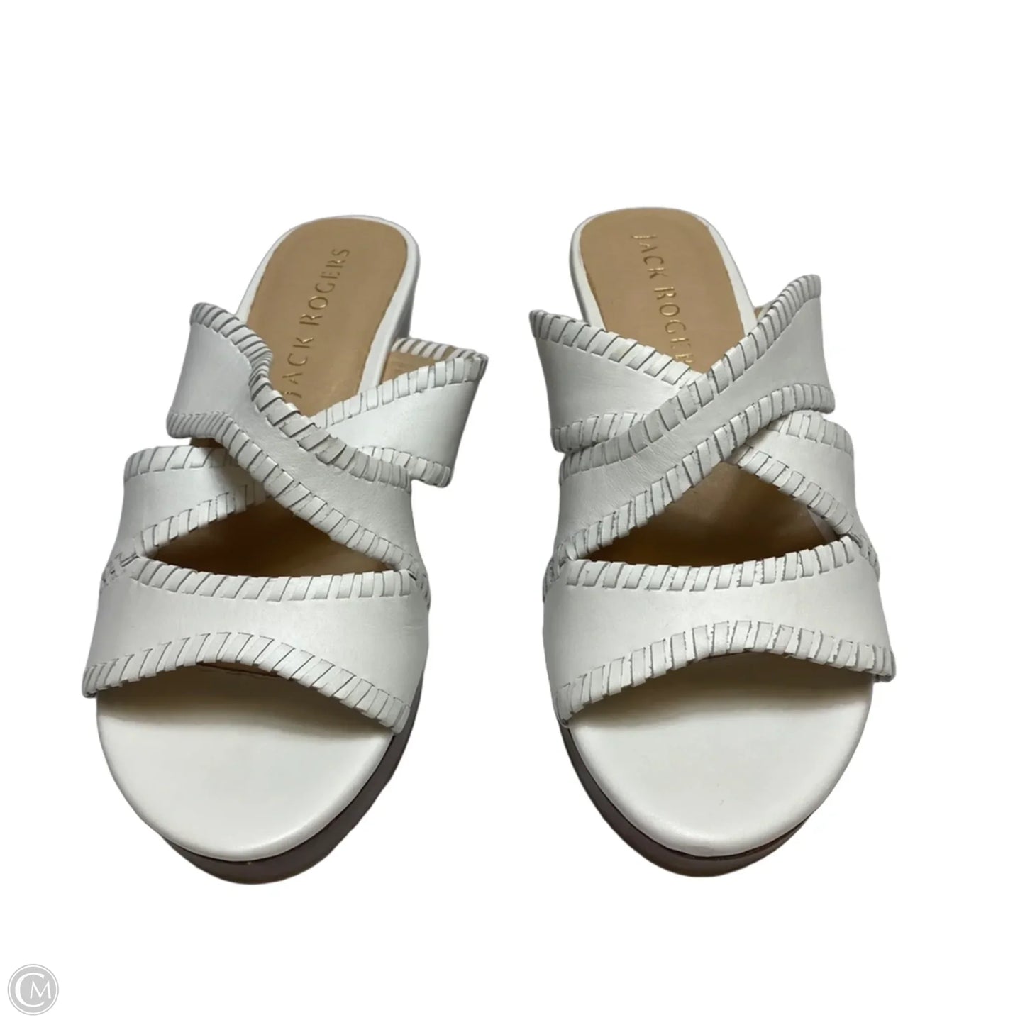 Sandals Designer By Jack Rogers In White, Size: 7