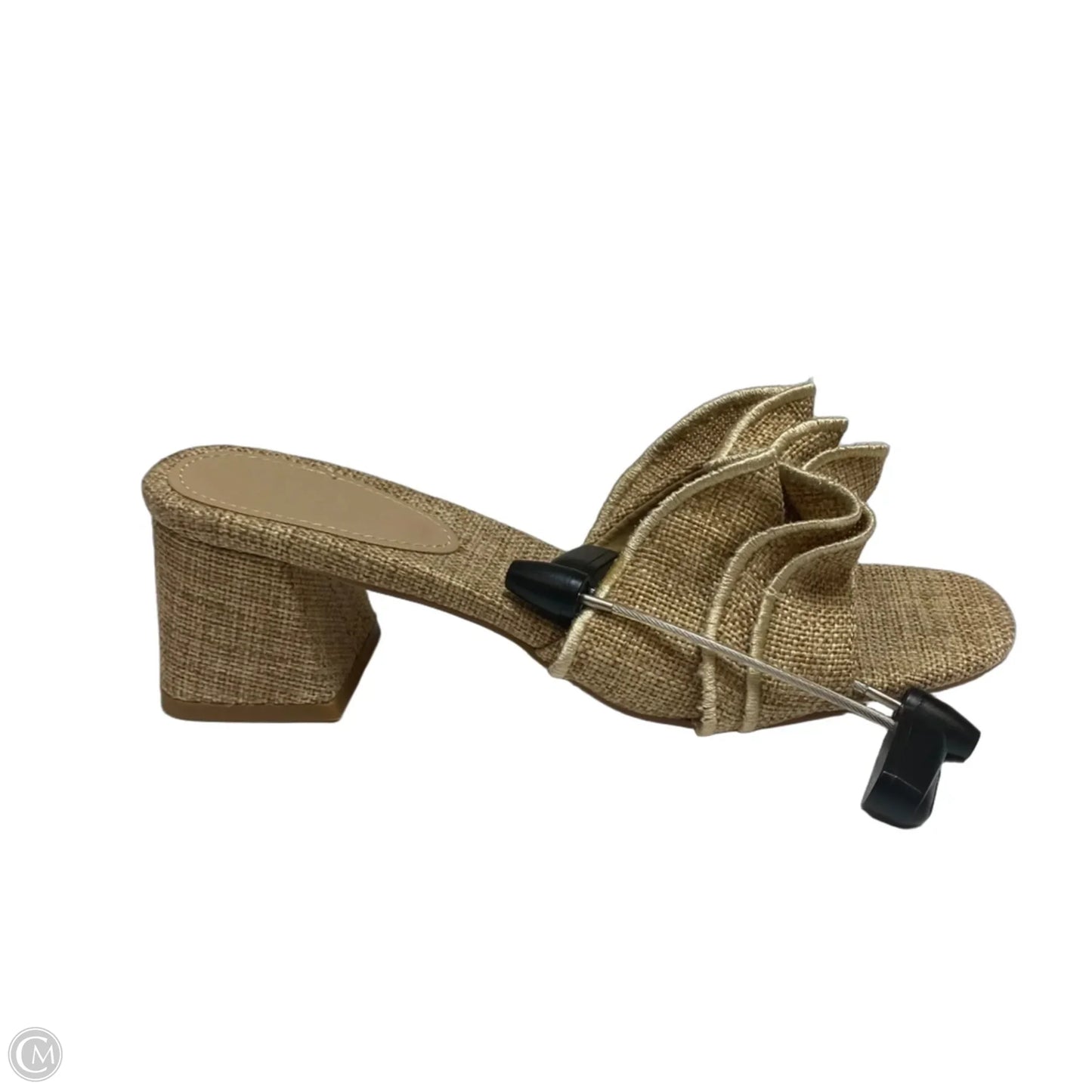 Sandals Heels Block By Clothes Mentor In Brown, Size: 6.5