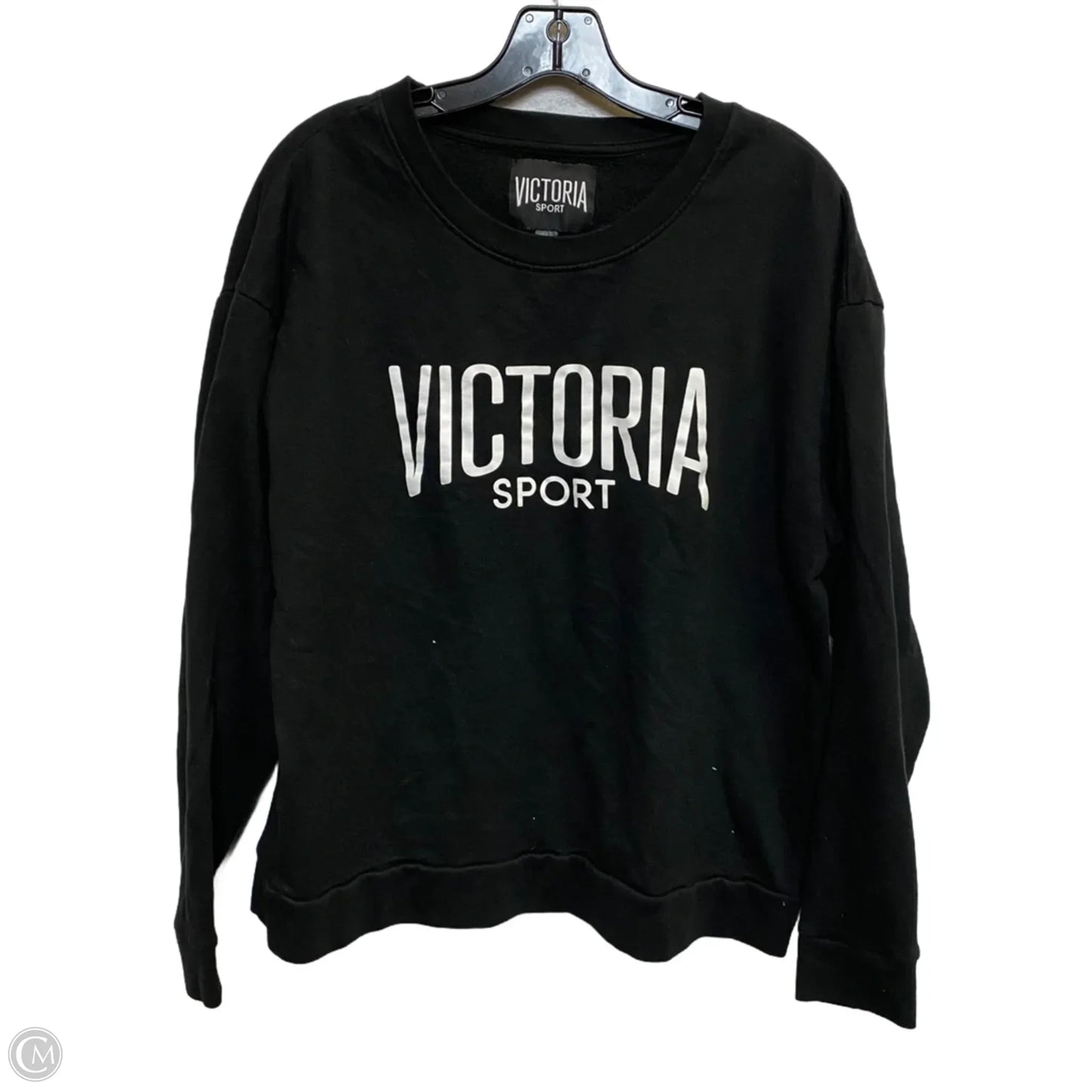 Athletic Sweatshirt Crewneck By Victorias Secret In Black, Size: L