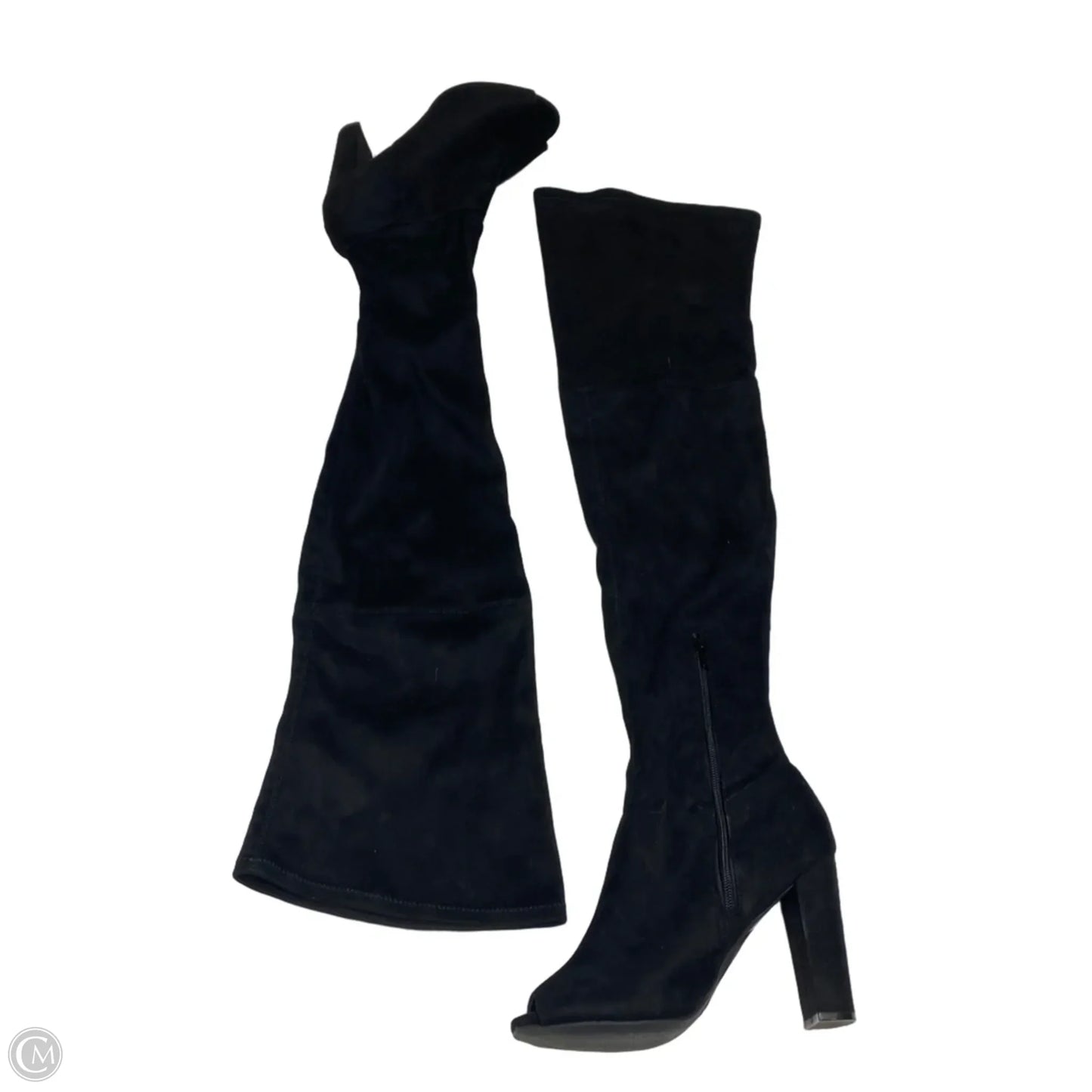 Boots Knee Heels By Wild Diva In Black, Size: 6.5