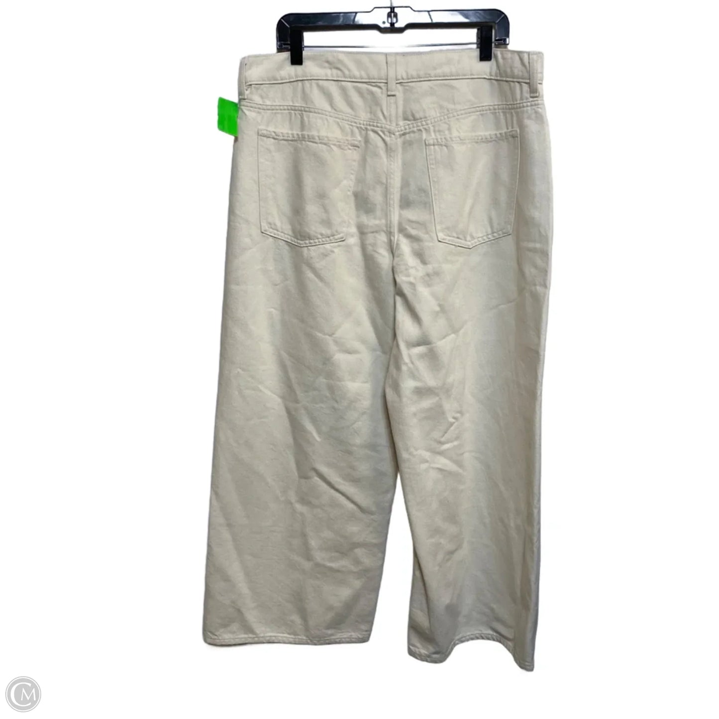 Jeans Wide Leg By Old Navy In Cream, Size: 14p