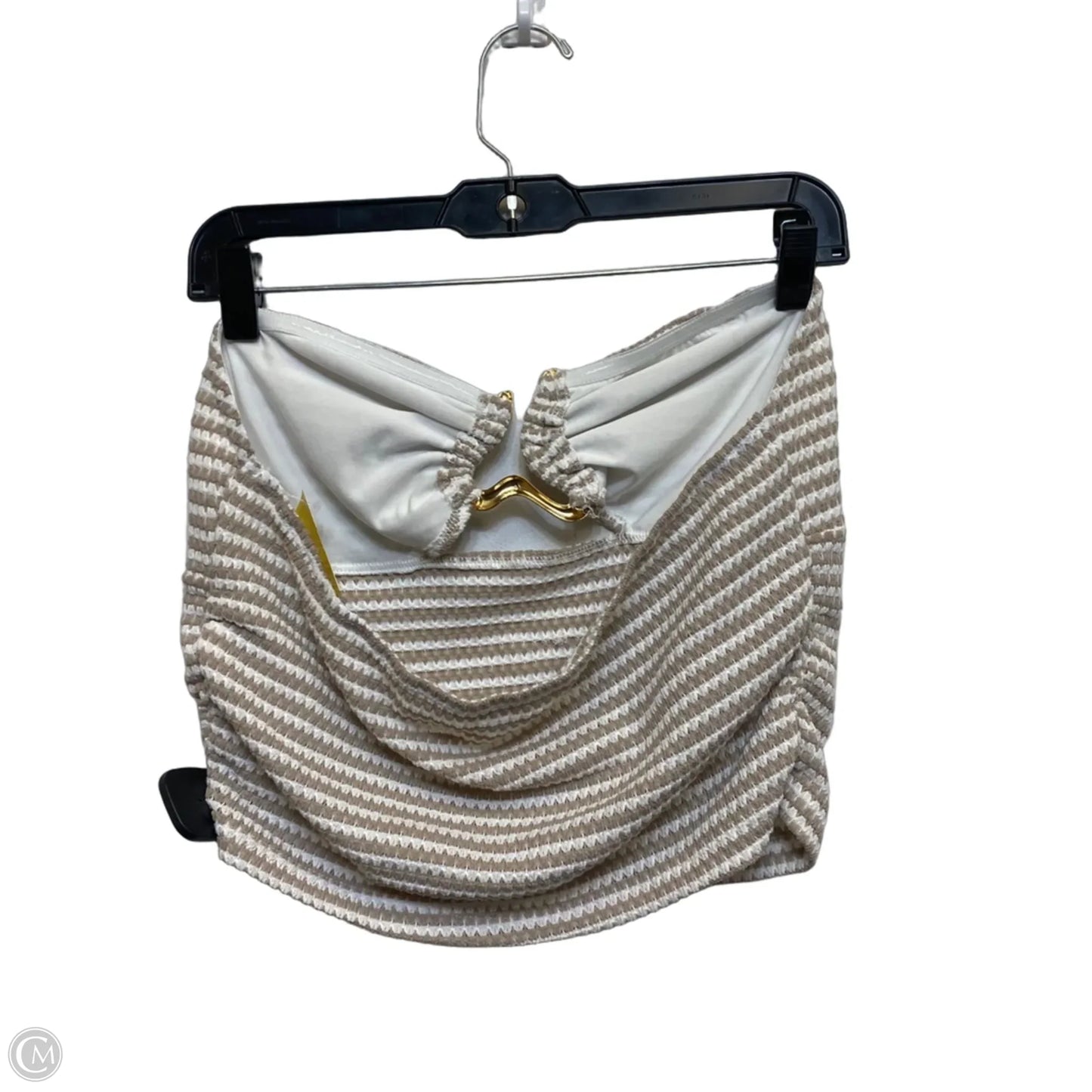 Top Sleeveless By Shein In Tan & White, Size: Xl