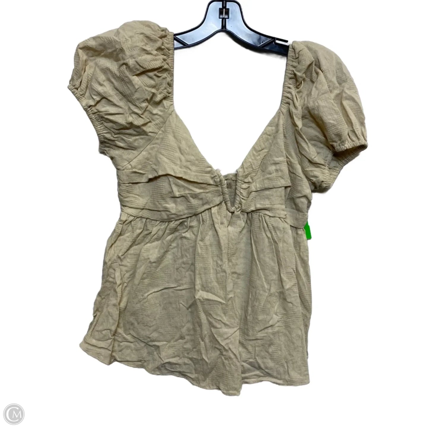 Top Short Sleeve By Mustard Seed In Tan, Size: M