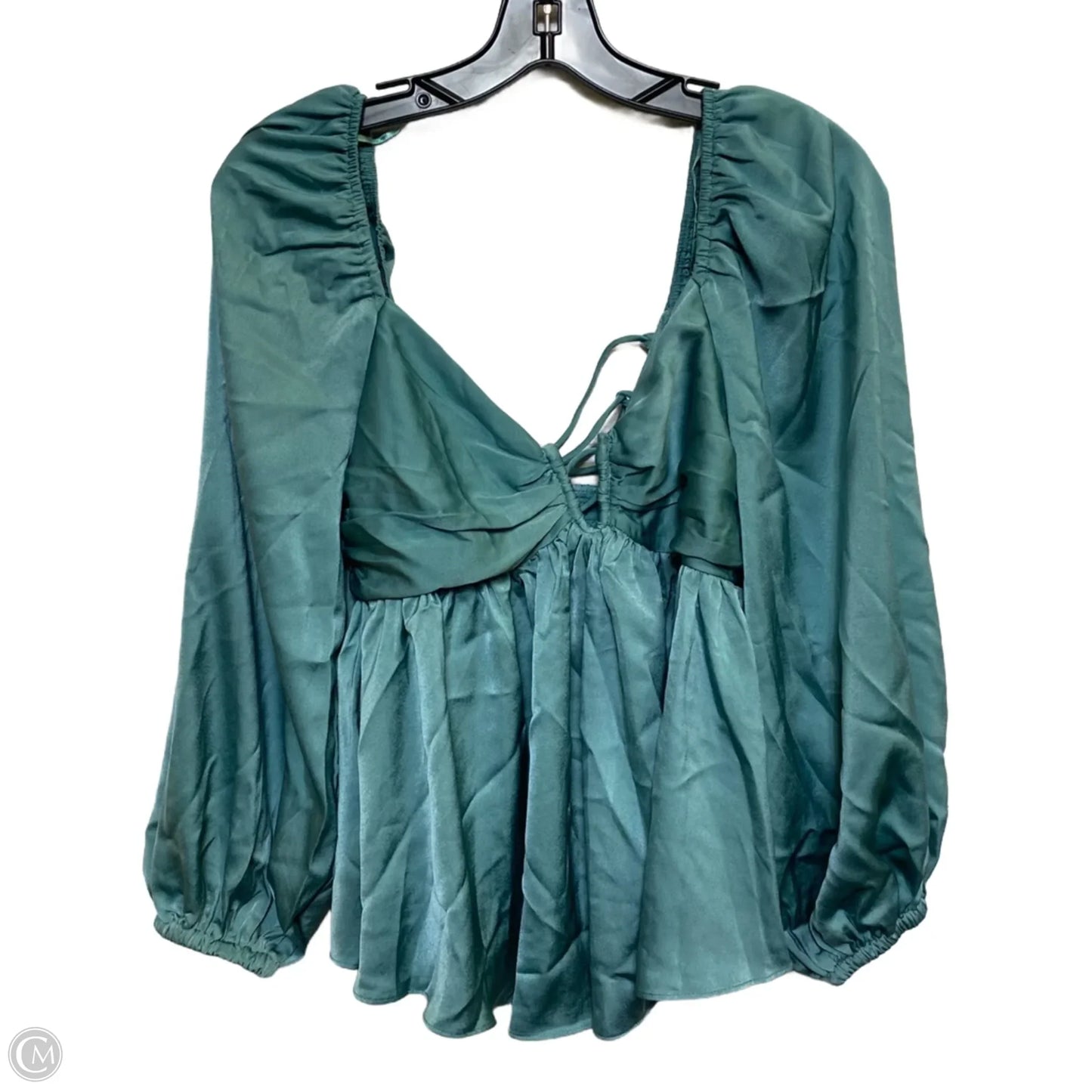 Top Long Sleeve By Mustard Seed In Green, Size: M