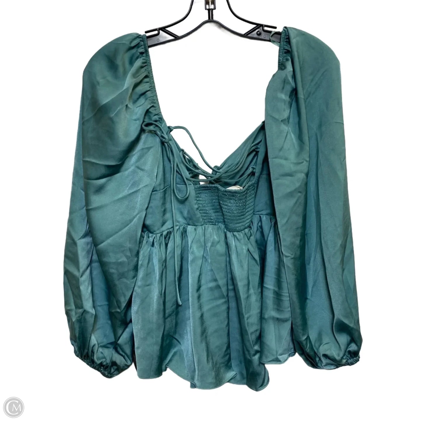 Top Long Sleeve By Mustard Seed In Green, Size: M