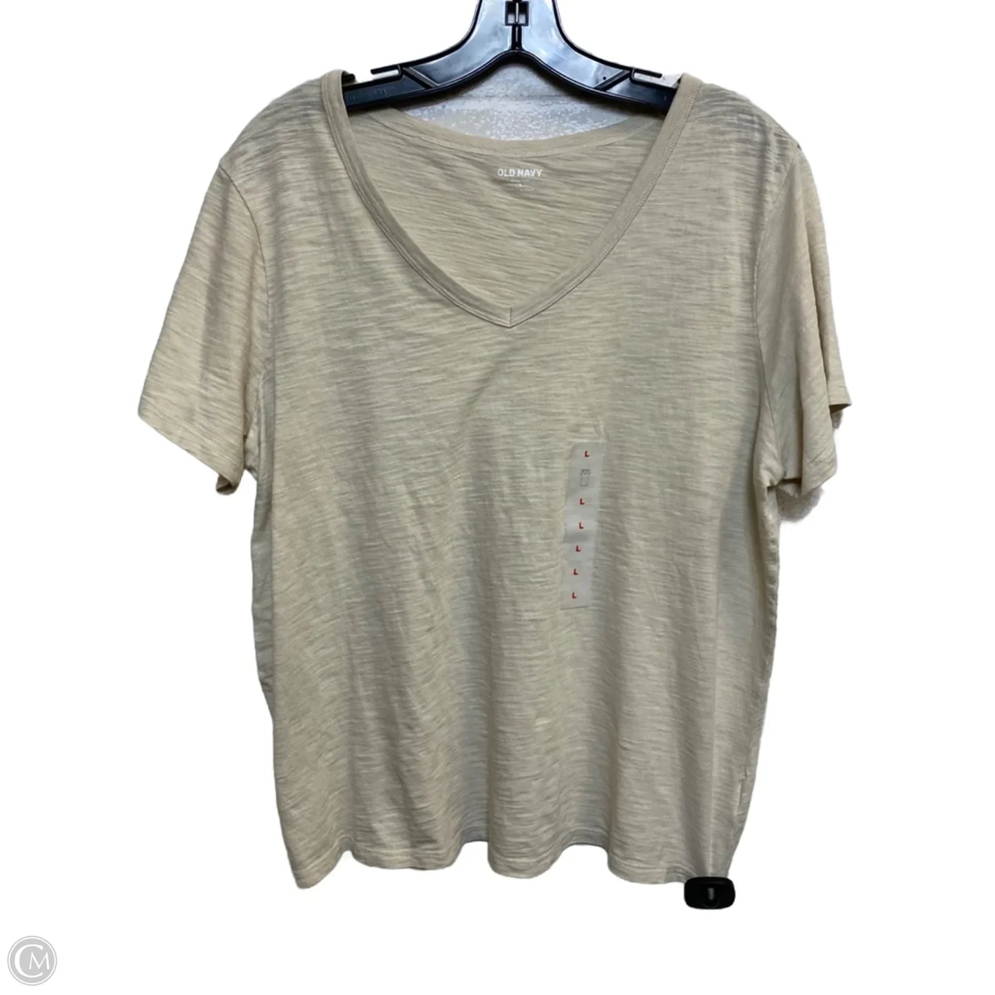 Top Short Sleeve By Old Navy In Tan, Size: L
