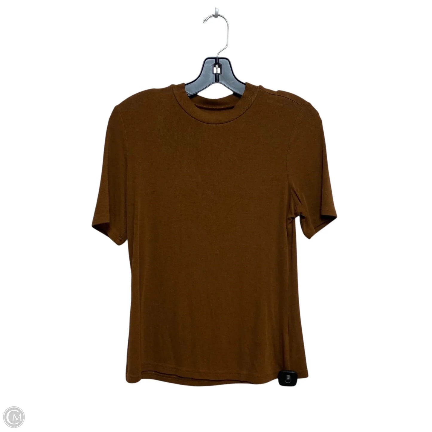 Top Short Sleeve By Shein In Brown, Size: M